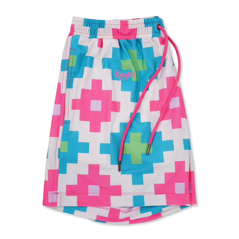 Rey&I Pixie vibrant men’s swim shorts