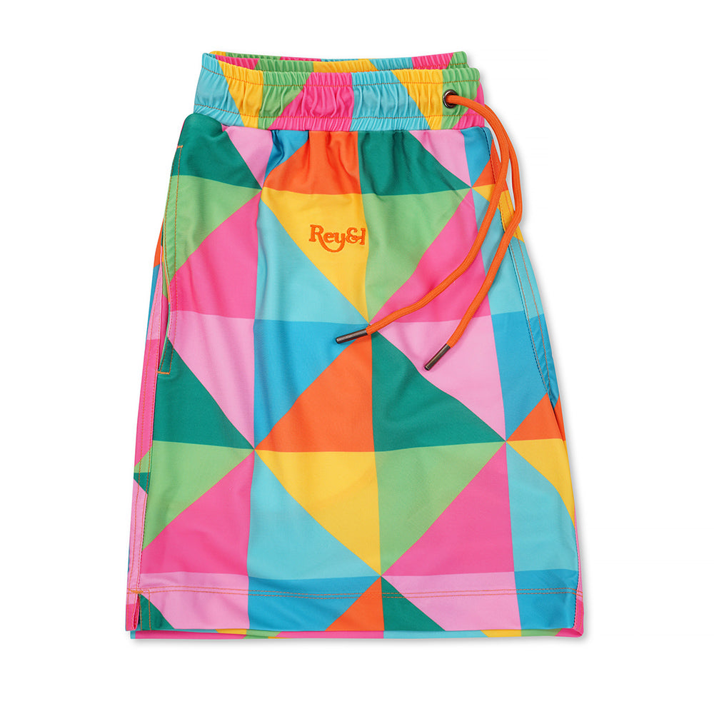 Rey&I Garcia patterned men’s swim shorts