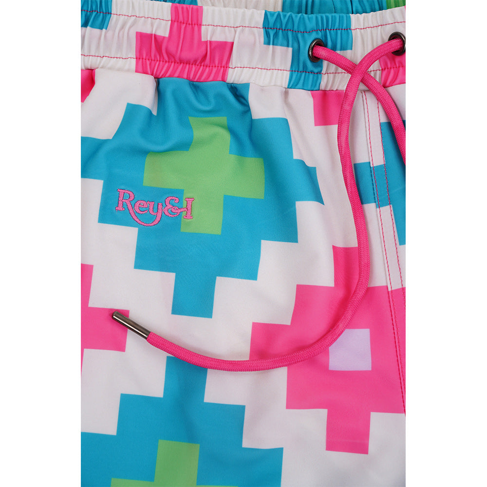 Rey&I Pixie vibrant men’s swim shorts