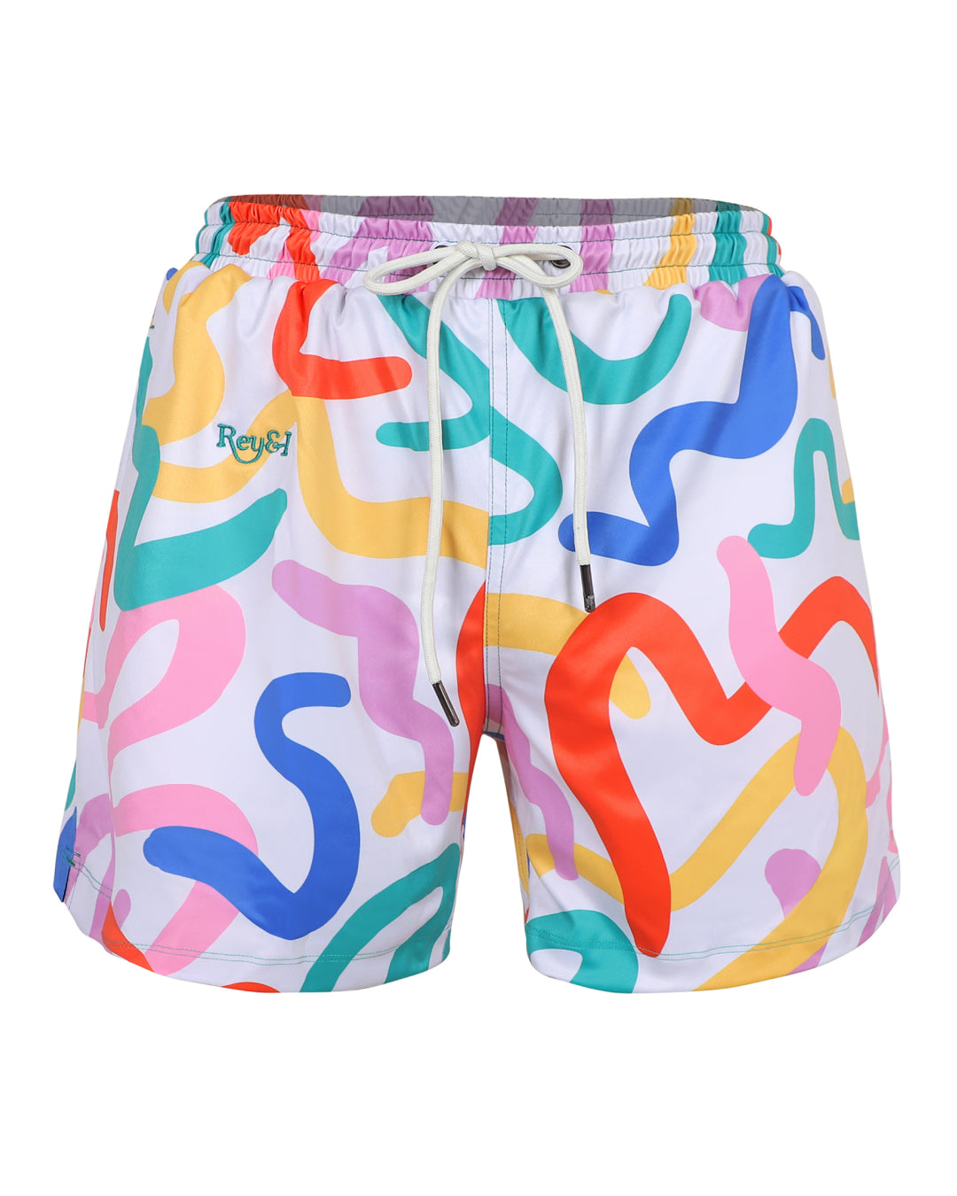 Rey&I Fiesta bold print men’s swim shorts