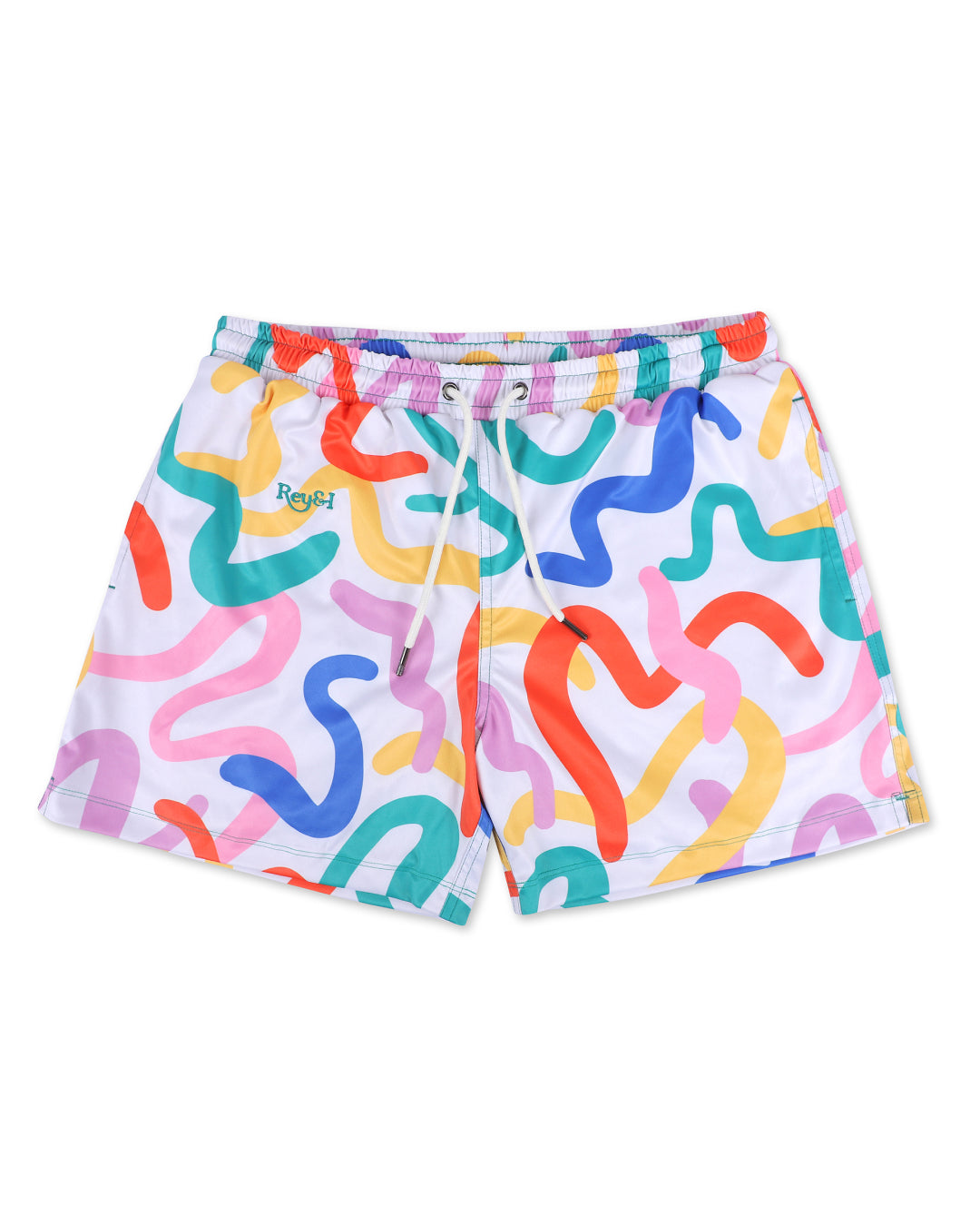 Rey&I Fiesta bold print men’s swim shorts