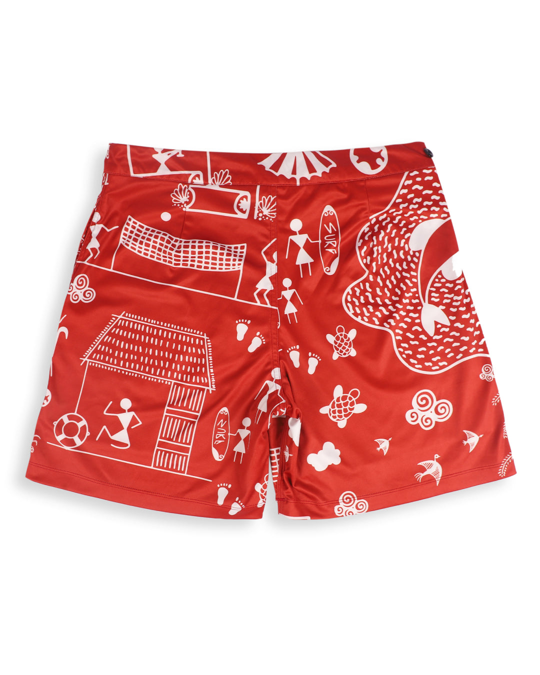 Rey&I Wari Brick art print men’s swim shorts