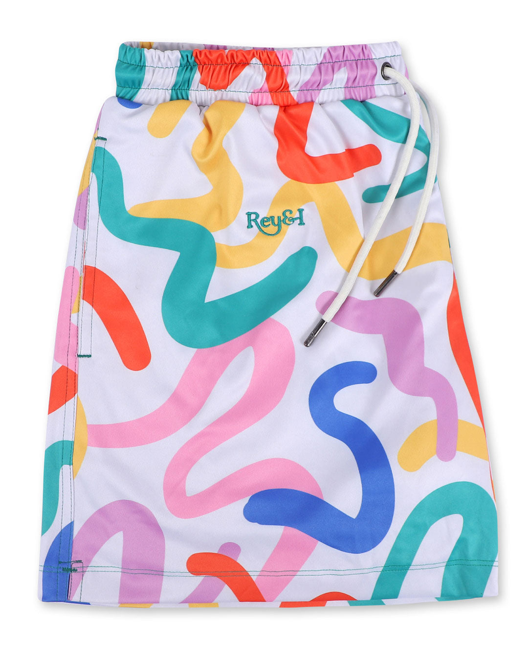 Rey&I Fiesta bold print men’s swim shorts