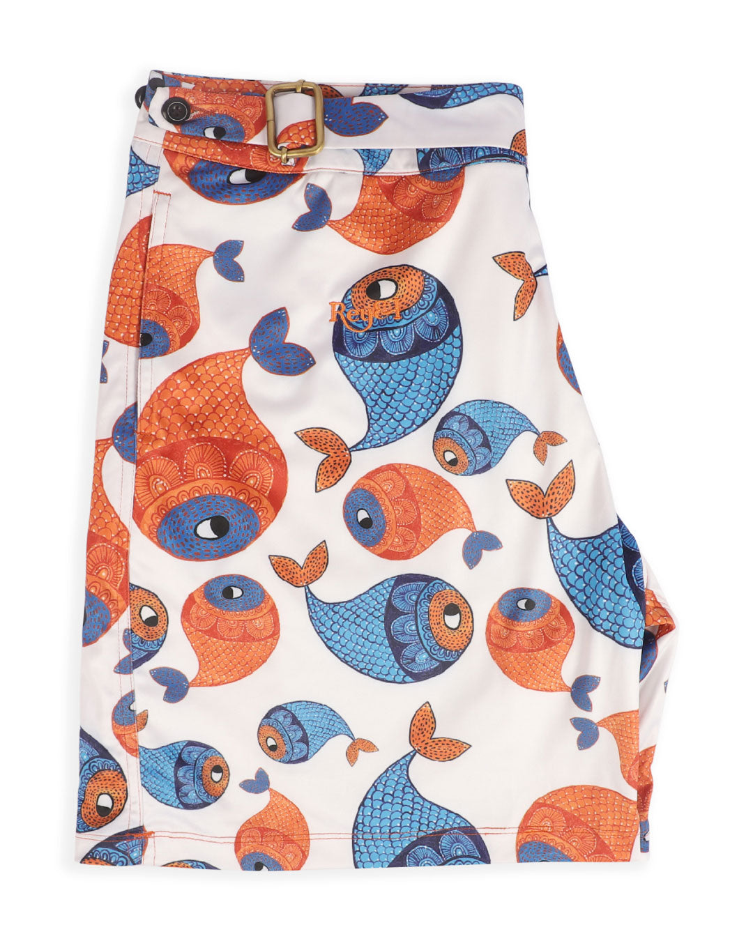 Rey&I Matsya ocean motif men’s swim shorts