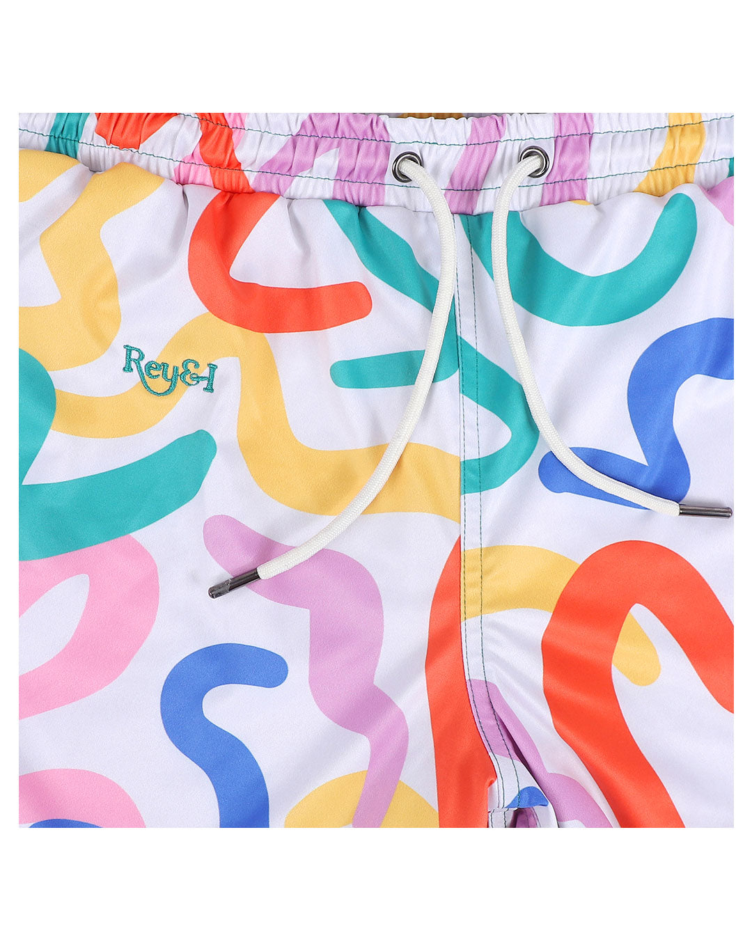 Rey&I Fiesta bold print men’s swim shorts