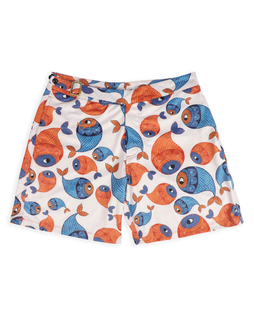 Rey&I Matsya ocean motif men’s swim shorts
