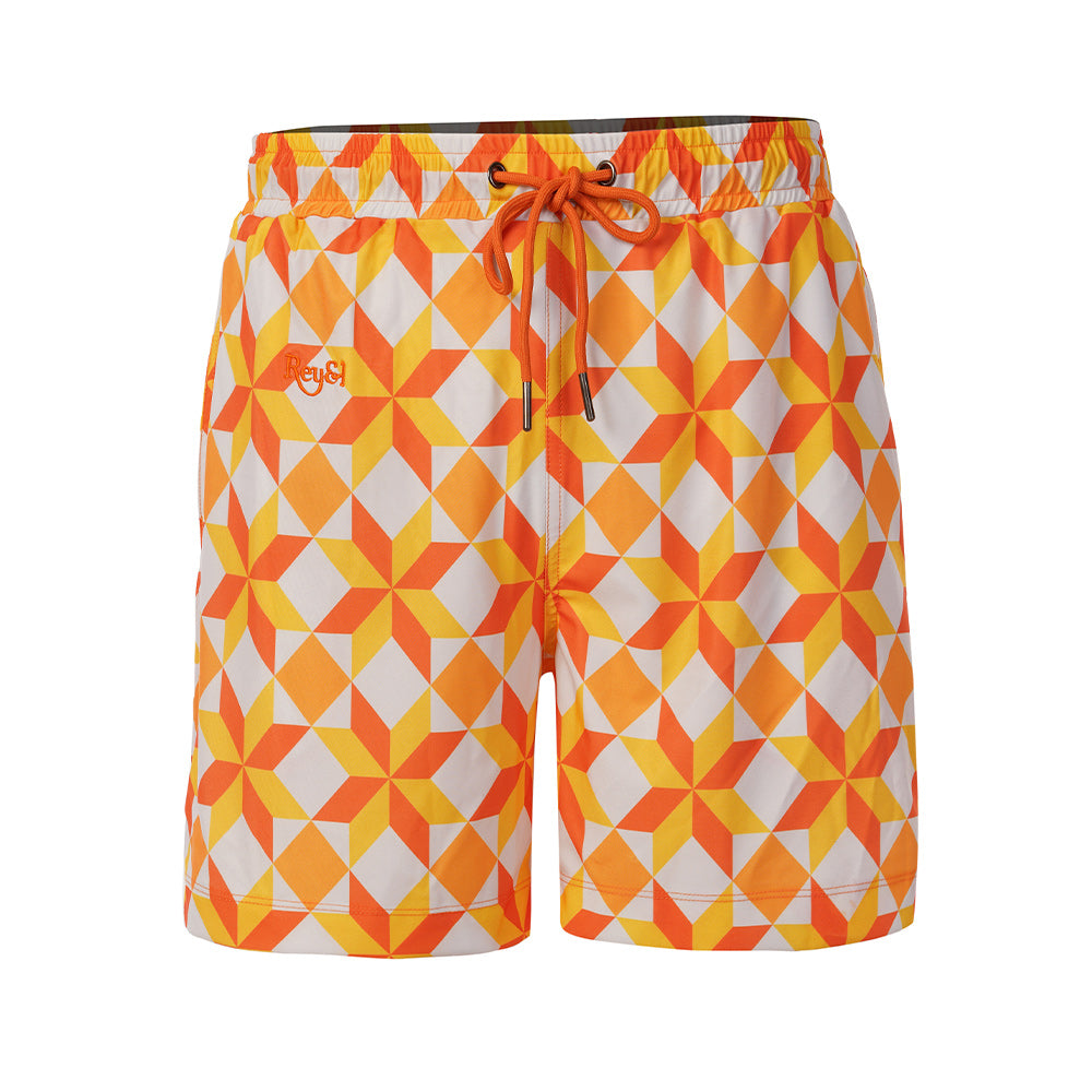 Rey&I Citrus bright men’s swim shorts