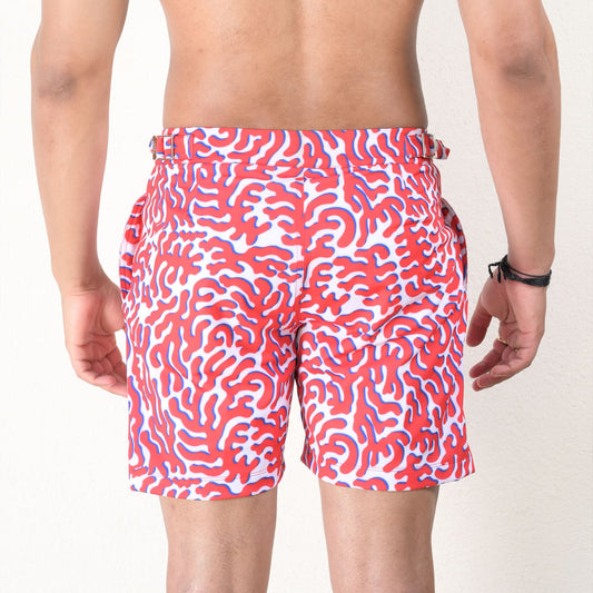 Rey&I Rojo red men’s swim shorts