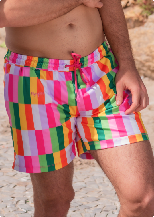 Rey&I Sorbet colorful men’s swim shorts