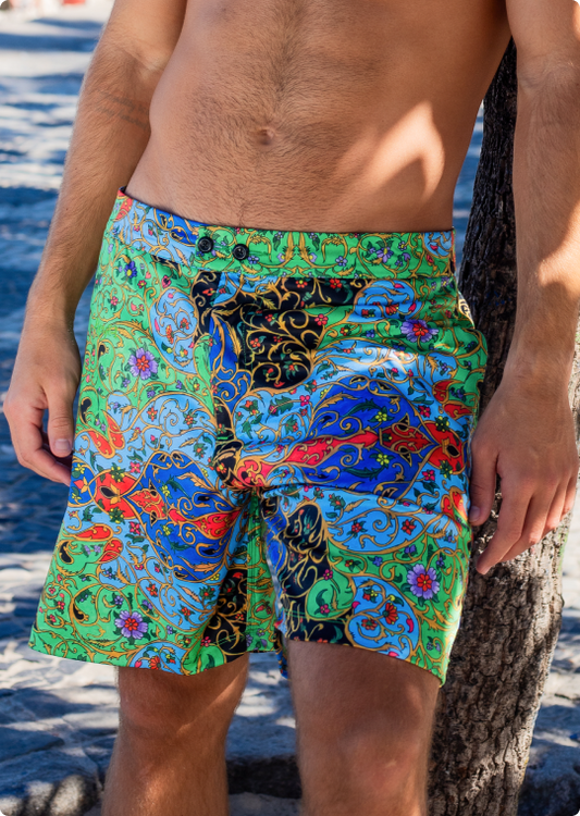 Rey&I Marrakesh patterned men’s swim shorts
