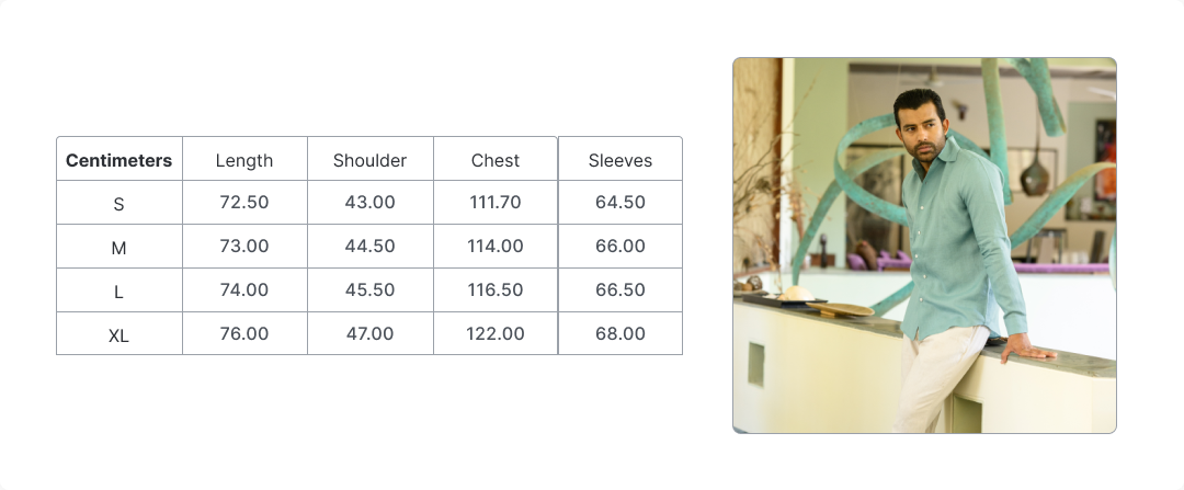 Size Guide in CM